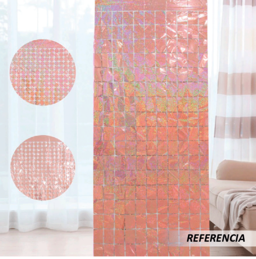 Cortina de Lentejuelas de Decoración color plateado - Imagen 5