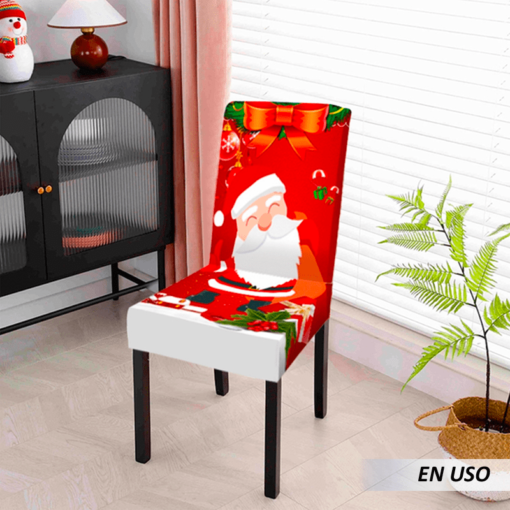 Forro para sillas diseño navideño - Imagen 2