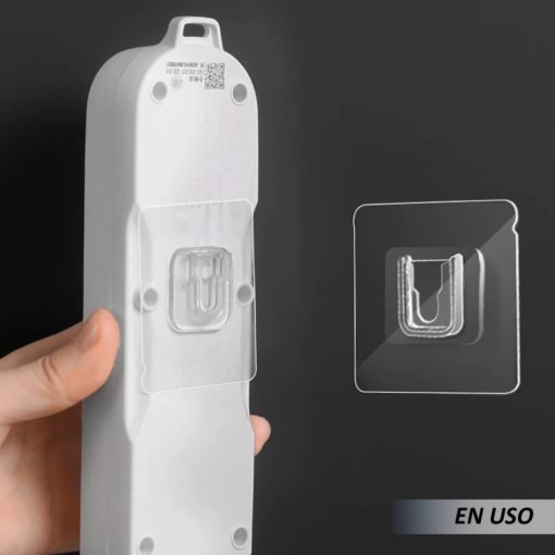 Gancho adhesivo doble transparente - Imagen 2