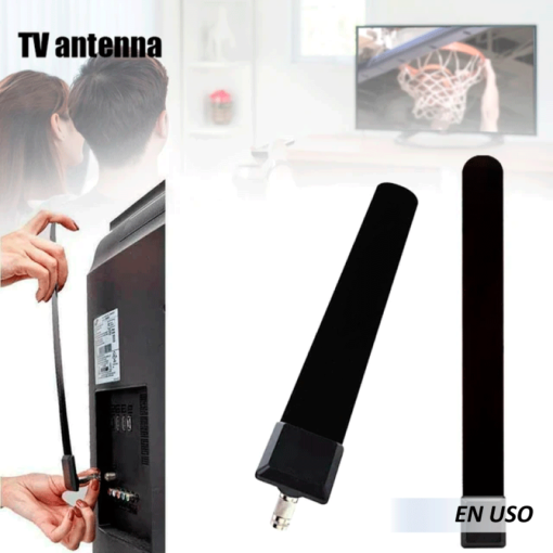 Antena Digital de Tv para interiores con dos adaptadores