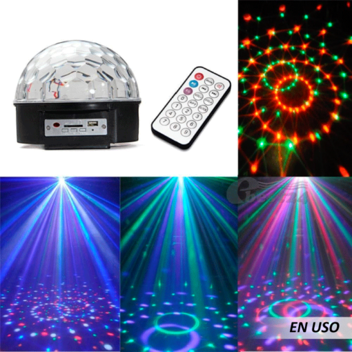 Bola giratoria mágica de cristal MP3 con bluetooth