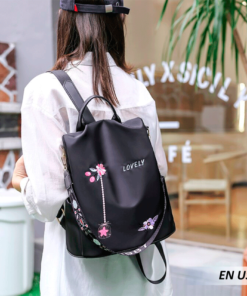Mochila impermeable Oxford bordada para mujer