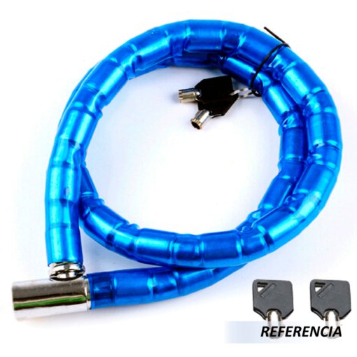 Cadena candado pitón para motos color rojo - Imagen 5