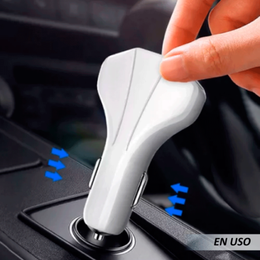 Cargador Auto Puerto USB V8 Tipo C Dual Carga Rápida