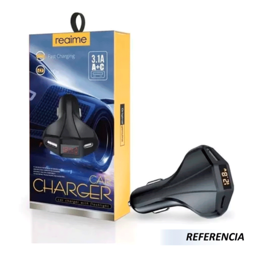 Cargador Auto Puerto USB V8 Tipo C Dual Carga Rápida - Imagen 5