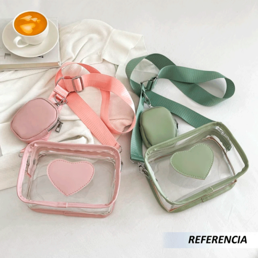 Mini bolso transparente de mano - Imagen 5