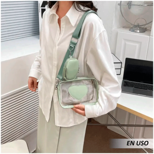  Mini bolso transparente de mano