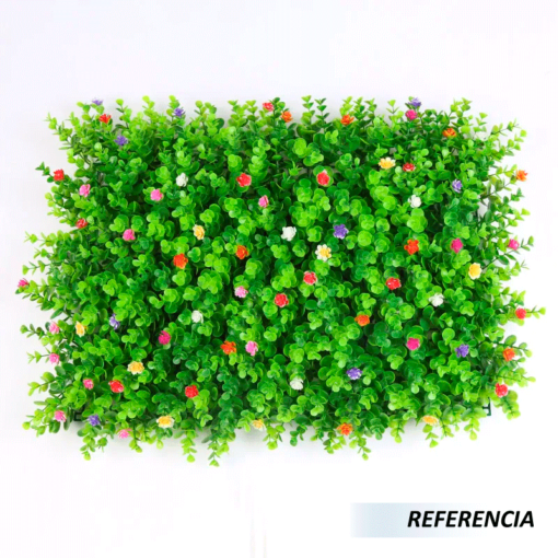 Césped decorativo artificial con flores - Imagen 5