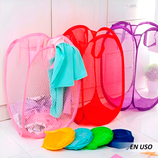 Cesta de almacenamiento de ropa sucia plegable para el hogar