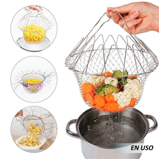 Cesta plegable para freír 12 en 1