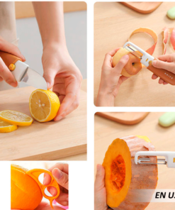 Pelador de cuchillos de frutas multifuncional 2 en 1