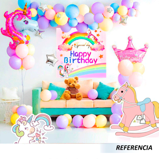 Decoración de fiesta de unicornio