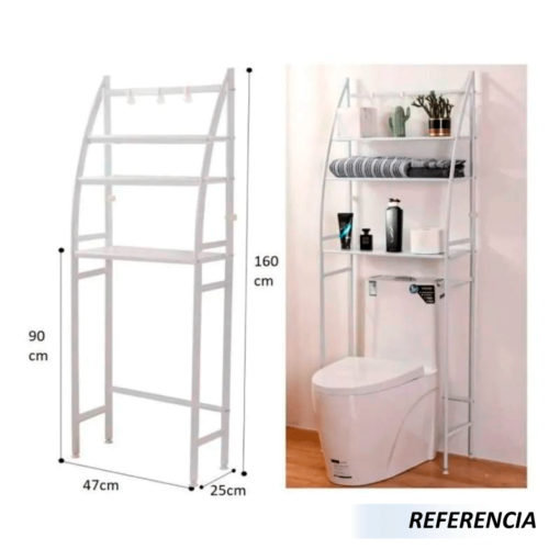 Estante curvo  3 pisos para el baño - Imagen 5