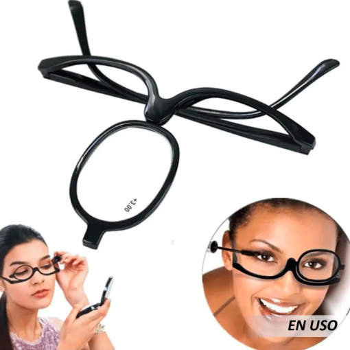 Gafas de aumento giratorias para maquillaje