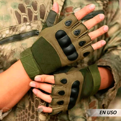Guantes tácticos de medio dedo para hombres