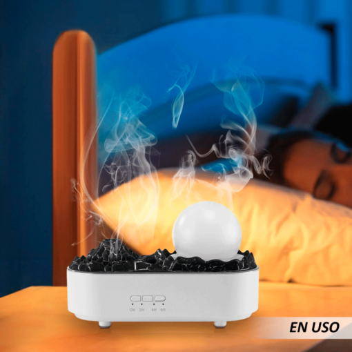 Humidificador de dormitorio de volcán simulado