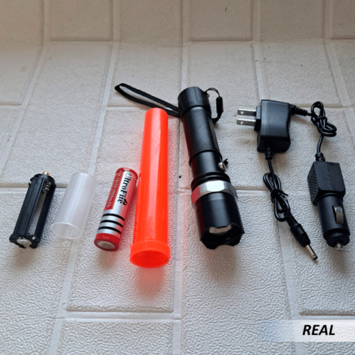 Linterna swat led recargable táctica zoom luz de emergencia - Imagen 4