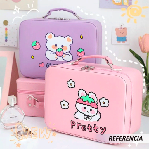 Bolsa con diseño organizador de maquillaje con espejo - Imagen 5