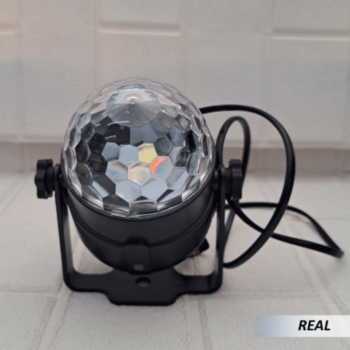 Mini lámpara LED giratoria para discoteca con control - Imagen 4