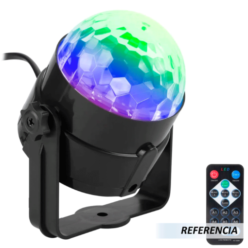 Mini lámpara LED giratoria para discoteca con control - Imagen 5
