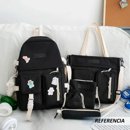 Mochila 5 piezas fashion - Imagen 5