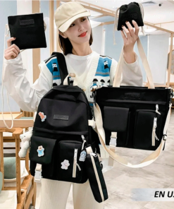 Mochila 5 piezas fashion