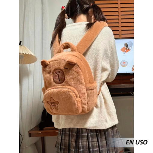 Mochila De Peluche Capibara para niños