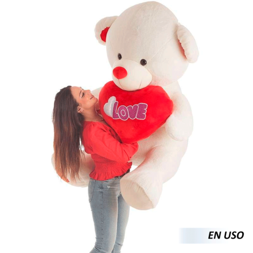 Peluche oso grande con corazón 