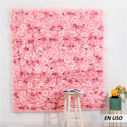 Panel decorativo de pared con flores artificiales