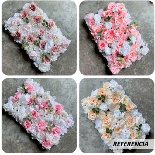 Panel decorativo de pared con flores artificiales - Imagen 5