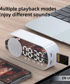 Radio despertador Digital con espejo y pantalla LED
