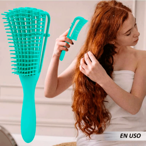 Cepillo Flexible Desenredante para Cabello Rizo