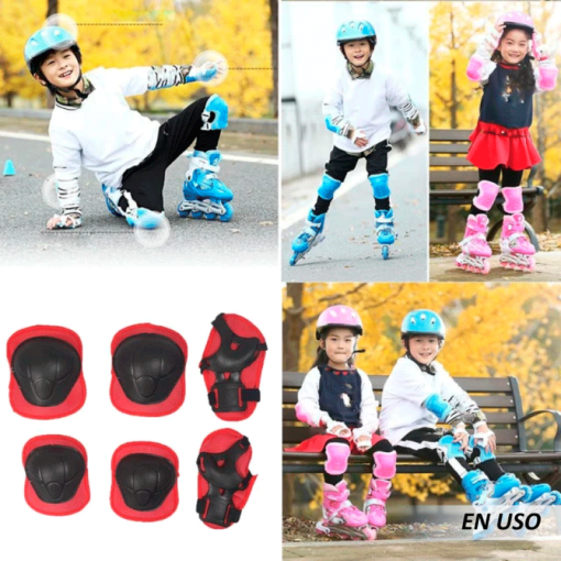 Conjunto de protectores de patinaje para niños