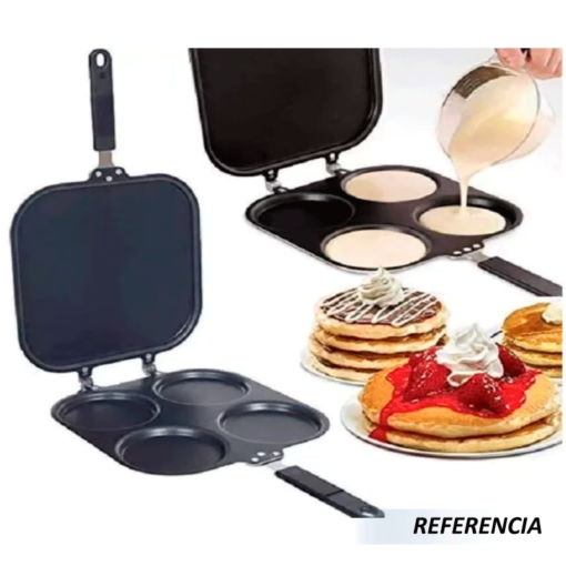 Sartén Doble Cara 4 espacios Para Pancakes - Imagen 5