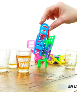  Juego de 24 sillas y 4 vasos de chupito Drunken Tower