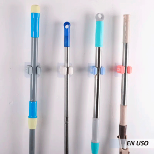 Soporte de pared para escobas