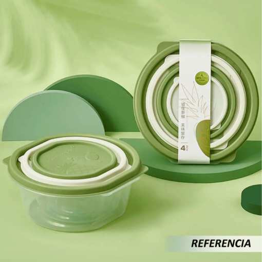 Caja de almacenamiento de refrigerador transparente redonda - Imagen 5