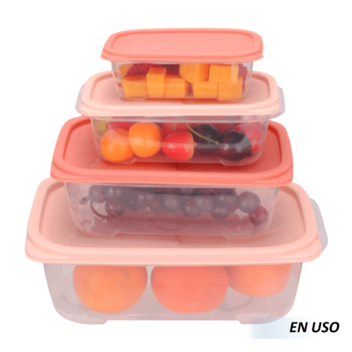 Recipientes de almacenamiento de alimentos con tapas