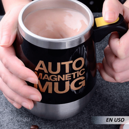 Taza magnética para café con agitador eléctrico