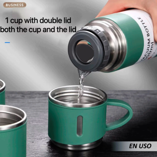Juego de termo con tazas con diseño - Imagen 2