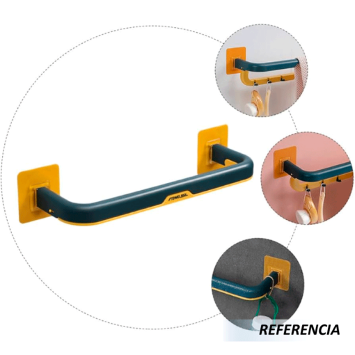 Toallero adhesivo baño colgador toalla - Imagen 5