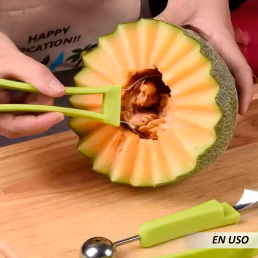 Cuchara de sandía de doble cabeza tres en uno