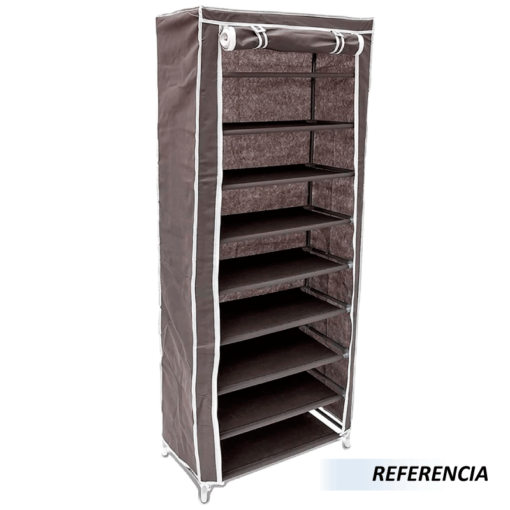 Zapatero portátil de 9 niveles con estructura resistente - Imagen 3