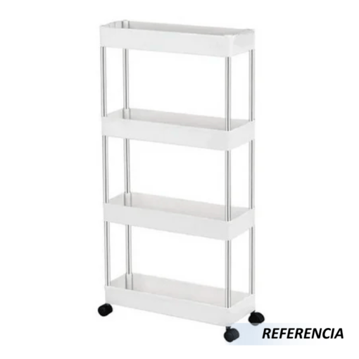 Estante de almacenamiento 4 pisos con ruedas - Imagen 3