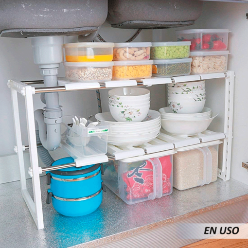 Estante organizador de fregadero