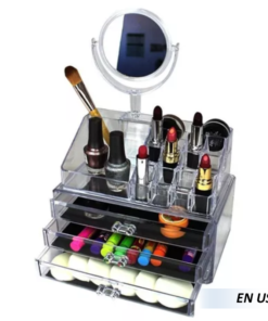 Cosmetiquero Con Espejo Organizador De Maquillaje