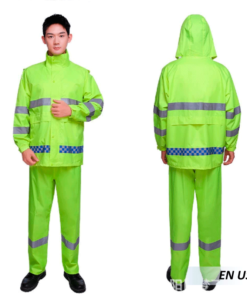 Traje impermeable neón