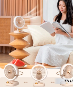 Lámpara LED ventilador de mesa alimentada por USB