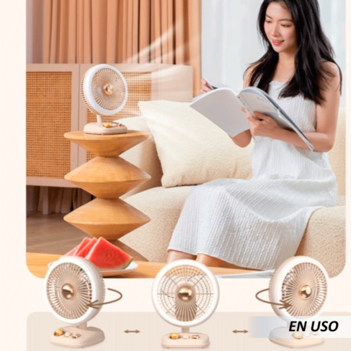Lámpara LED ventilador de mesa alimentada por USB