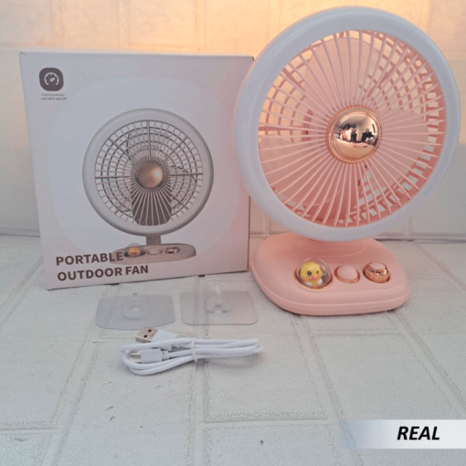 Lámpara LED ventilador de mesa alimentada por USB - Imagen 3